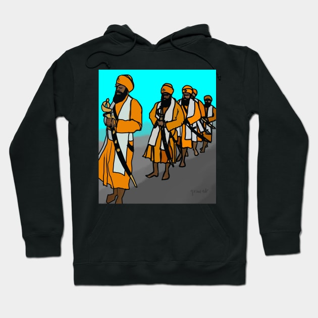 Baisakhi Panj Pyare Hoodie by sukhpalgrewal